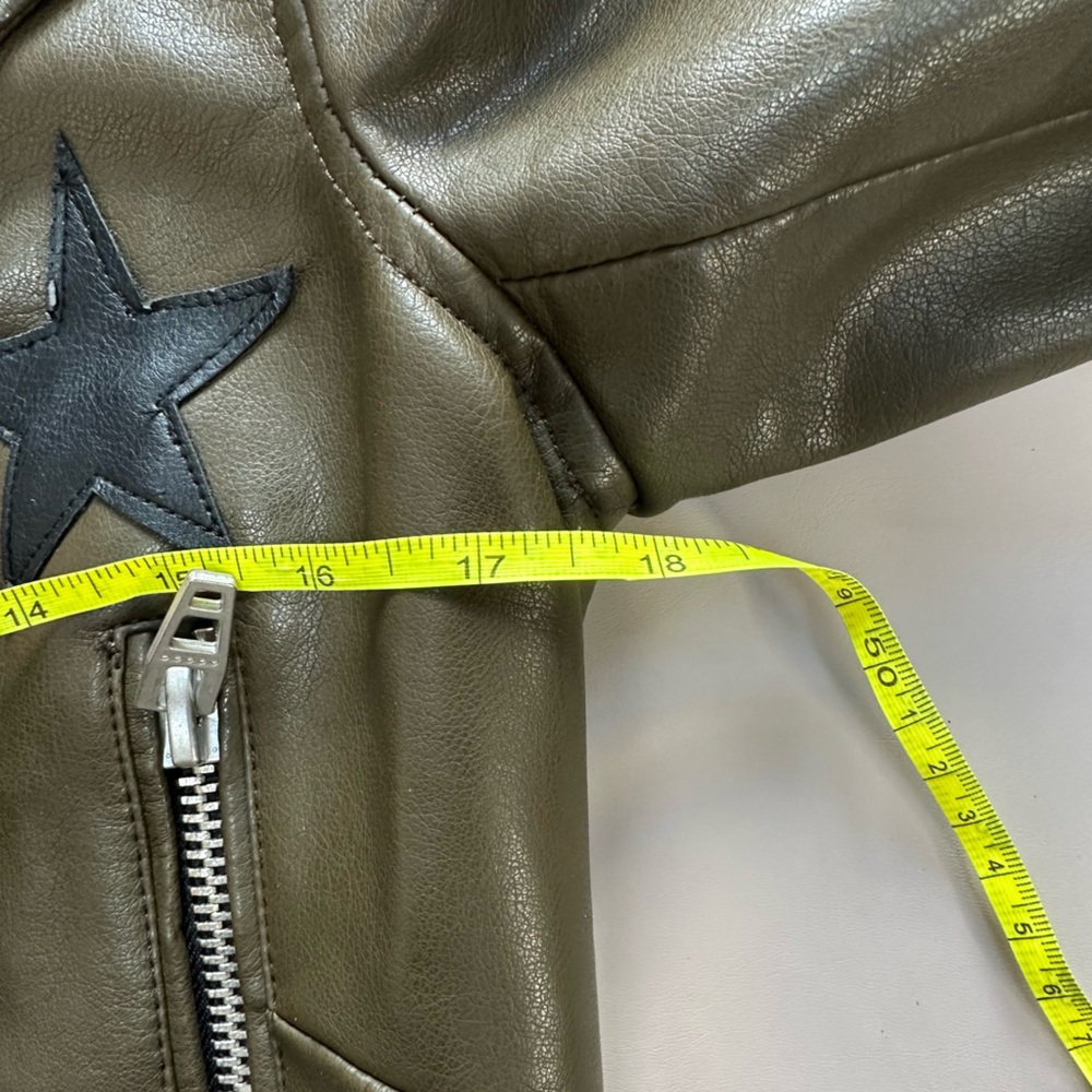 Star-Patterned Faux Leather Jacket - Picture 5 of 8